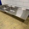 RVS Spoelblad Dubbele spoelbakken 200 x 70 cm Horeca - Afbeelding 3