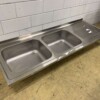 RVS Spoelblad Dubbele spoelbakken 200 x 70 cm Horeca - Afbeelding 6