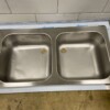 RVS Spoelblad Dubbele spoelbakken 190 x 70 cm Horeca - Afbeelding 4