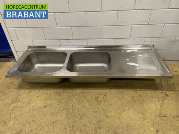 RVS Spoelblad Dubbele spoelbakken 200 x 70 cm Horeca