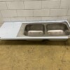 RVS Spoelblad Dubbele spoelbakken 180 x 70 cm Horeca