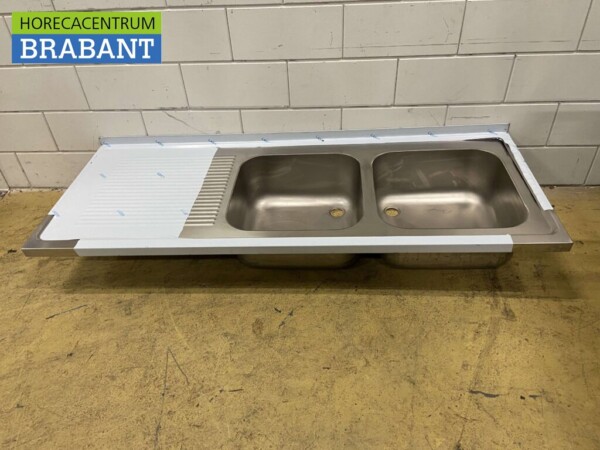 RVS Spoelblad Dubbele spoelbakken 180 x 70 cm Horeca