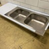 RVS Spoelblad Dubbele spoelbakken 180 x 70 cm Horeca - Afbeelding 3