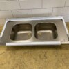 RVS Spoelblad Dubbele spoelbakken 120 x 60 cm Horeca