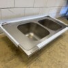 RVS Spoelblad Dubbele spoelbakken 120 x 60 cm Horeca - Afbeelding 4