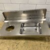 RVS Aanvoerblad Spoelblad Spoelbak met afvalgat 120 x 70 cm Horeca