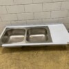 RVS Spoelblad Dubbele spoelbakken 160 x 70 cm Horeca