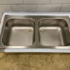 RVS Spoelblad Dubbele spoelbakken 160 x 70 cm Horeca - Afbeelding 3