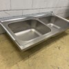 RVS Spoelblad Dubbele spoelbakken 140 x 70 cm Horeca - Afbeelding 3