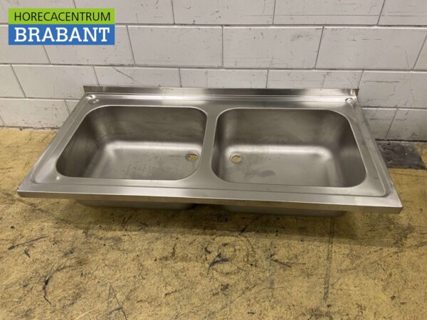 RVS Spoelblad Dubbele spoelbakken 140 x 70 cm Horeca