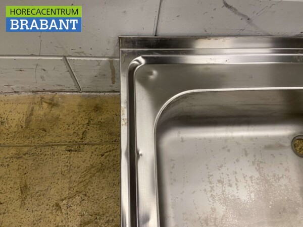 RVS Spoelblad Dubbele spoelbakken 140 x 70 cm Horeca - Afbeelding 4