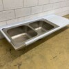 RVS Spoelblad Dubbele spoelbakken 190 x 70 cm Horeca - Afbeelding 3