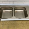 RVS Spoelblad Dubbele spoelbakken 190 x 70 cm Horeca - Afbeelding 4