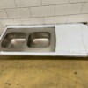 RVS Spoelblad Dubbele spoelbakken 160 x 70 cm Horeca