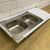 RVS Spoelblad Dubbele spoelbakken 160 x 70 cm Horeca - Afbeelding 2
