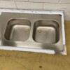 RVS Spoelblad Dubbele spoelbakken 170 x 70 cm Horeca - Afbeelding 2