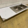 RVS Spoelblad Dubbele spoelbakken 170 x 70 cm Horeca - Afbeelding 4