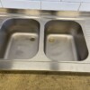 RVS Spoelblad Dubbele spoelbakken 200 x 70 cm Horeca - Afbeelding 2
