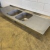 RVS Spoelblad Dubbele spoelbakken 200 x 70 cm Horeca - Afbeelding 4