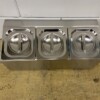 RVS GN bakhouder 3 x 1/6 gastronorm GN 50,5 cm Horeca - Afbeelding 2