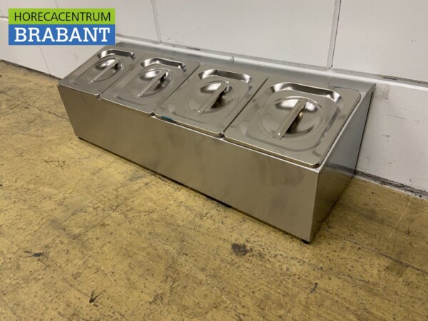 RVS GN bakhouder 4 x 1/6 gastronorm GN 67 cm Horeca - Afbeelding 3