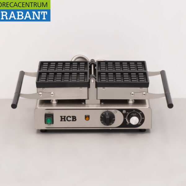 HCB RVS Kantelbare wafelijzer met timer 230V Horeca