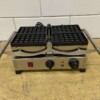 RVS Kantelbare wafelijzer met timer 230V Horeca