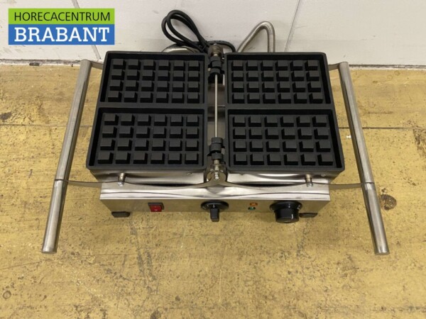 RVS Kantelbare wafelijzer met timer 230V Horeca - Afbeelding 2