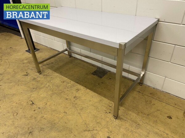 RVS Werktafel Tafel Basic-line 140 x 70 x 85 cm Horeca - Afbeelding 2