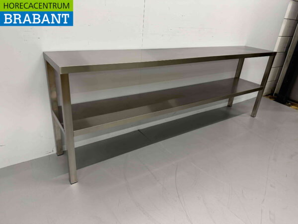 RVS HCB Dubbele Etagère Brug 200 x 35 x 70 cm Horeca - Afbeelding 2