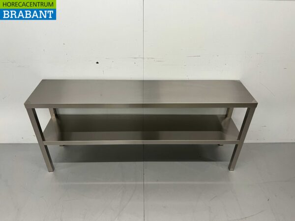 RVS Dubbele Etagère Brug 160 x 35 x 70 cm Horeca