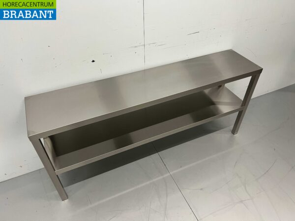 RVS Dubbele Etagère Brug 160 x 35 x 70 cm Horeca - Afbeelding 2