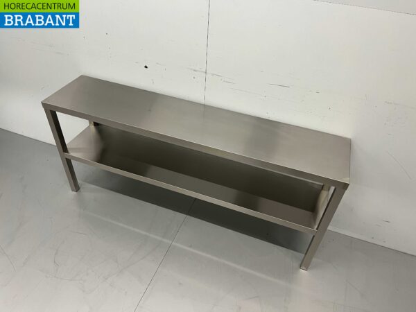 RVS Dubbele Etagère Brug 160 x 35 x 70 cm Horeca - Afbeelding 3
