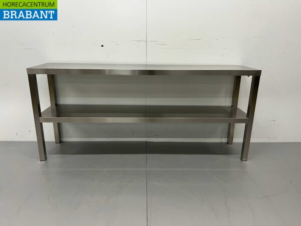 RVS Dubbele Etagère Brug 160 x 35 x 70 cm Horeca - Afbeelding 4
