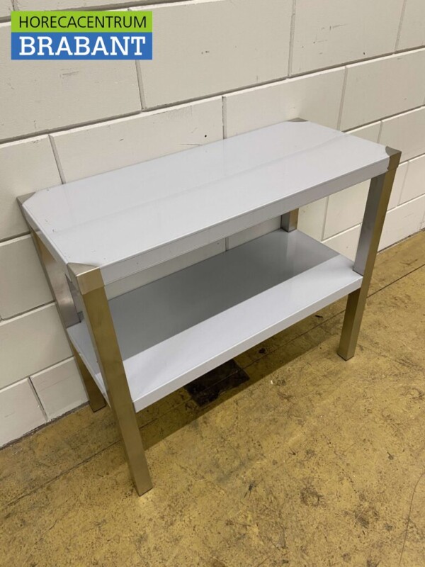 RVS Dubbele Etagère Brug 80 x 35 x 70 cm Horeca - Afbeelding 3