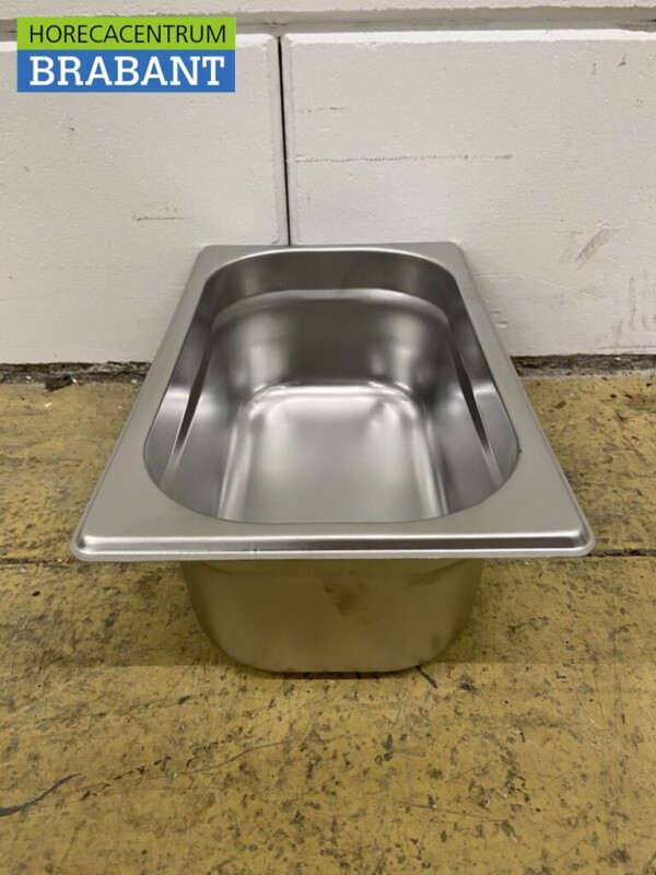 RVS Gastronorm bak GN bak 1/4 Diepte 100 mm Horeca