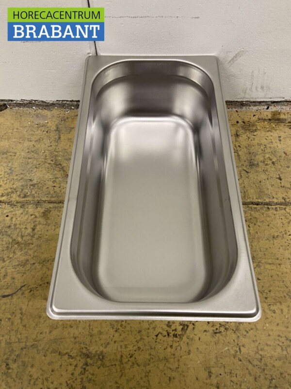 RVS Gastronorm bak GN bak 1/3 Diepte 100 mm Horeca - Afbeelding 2
