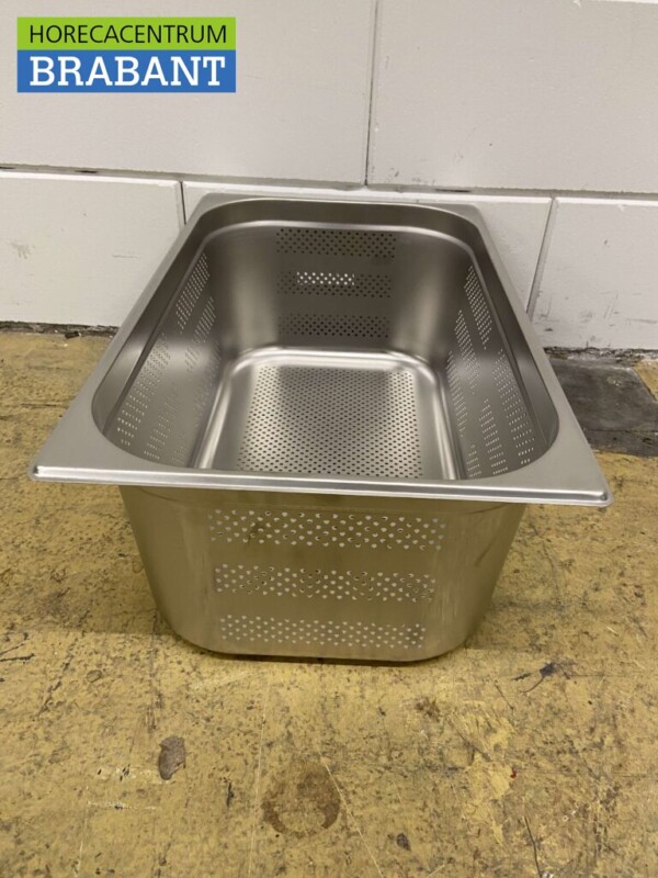 RVS Geperforeerde gastronorm bak GN bak 1/1 Diepte 200 mm Horeca
