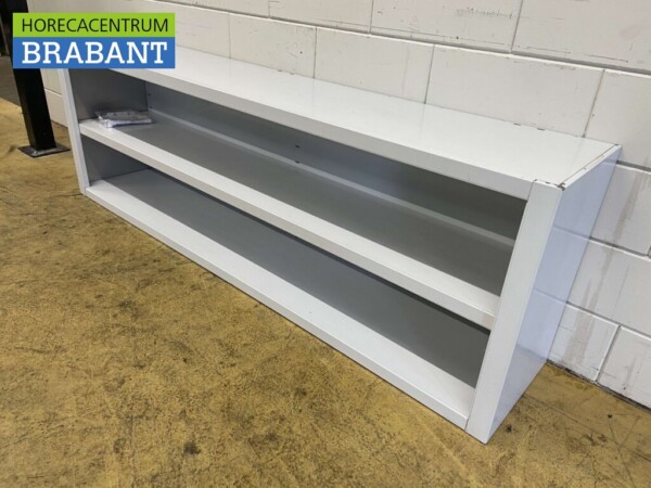 RVS Wandkast Kast Open model 200 cm Horeca - Afbeelding 2