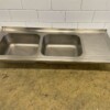 RVS Spoelblad Dubbele spoelbakken 180 x 70 cm Horeca