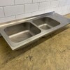RVS Spoelblad Dubbele spoelbakken 180 x 70 cm Horeca - Afbeelding 2