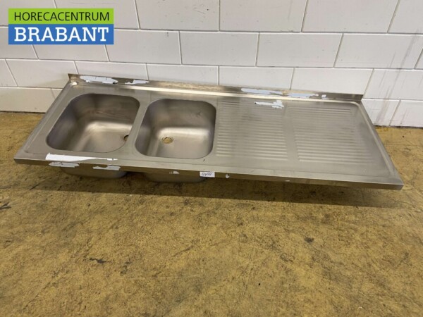 RVS Spoelblad Dubbele spoelbakken 180 x 70 cm Horeca