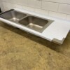 RVS Spoelblad Dubbele spoelbakken 180 x 80 cm Horeca - Afbeelding 3