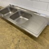 RVS Spoelblad Dubbele spoelbakken 180 x 70 cm Horeca - Afbeelding 3
