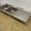 RVS Spoelblad Spoelbak 180 x 70 cm Horeca - Afbeelding 3