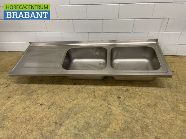 RVS Spoelblad Dubbele spoelbakken 200 x 70 cm Horeca