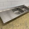 RVS Spoelblad Dubbele spoelbakken 200 x 70 cm Horeca - Afbeelding 3