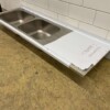 RVS Spoelblad Dubbele spoelbakken 210 x 70 cm Horeca - Afbeelding 3