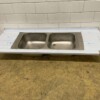 RVS Spoelblad Dubbele spoelbakken 200 x 70 cm Horeca