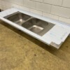 RVS Spoelblad Dubbele spoelbakken 200 x 70 cm Horeca - Afbeelding 3